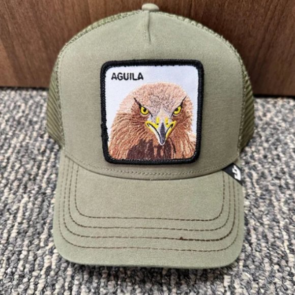 Goorin Bros Animal Farm Trucker Baseball Snapback Hat Cap Aguila Eagle Bird Moss